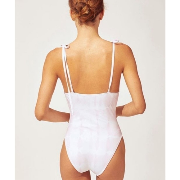 New Solid & Striped The Olympia Ballet Barbie Pink Tie Dye Swimsuit NWT Medium - Picture 8 of 16